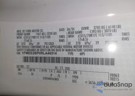 2024 Ford Bronco Wildtrak from USA, damaged, VIN 1FMEE2BP0RLA46514